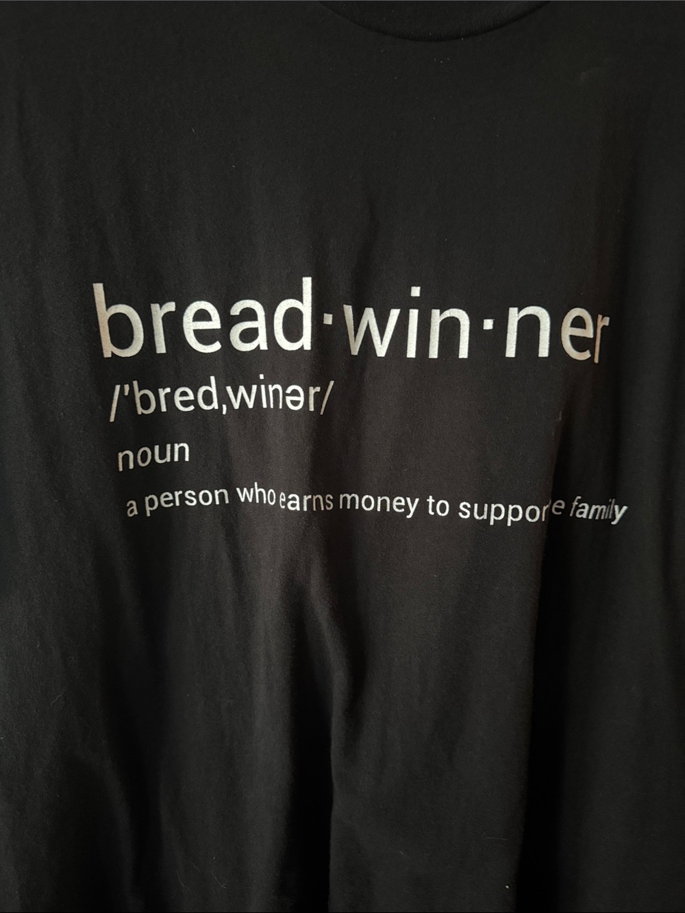 Bread·win·ner Graphic Tee - Black with White Print by Rich and Rotten Hollywood